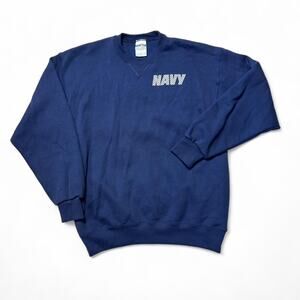 U.S. Navy Vintage USN Military Issue Soffe USA made Crew Sweatshirt Large